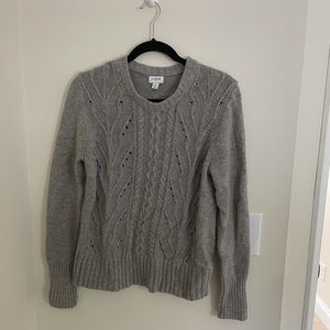 J.Crew Women’s Ponitelle Gray Knit Sweater